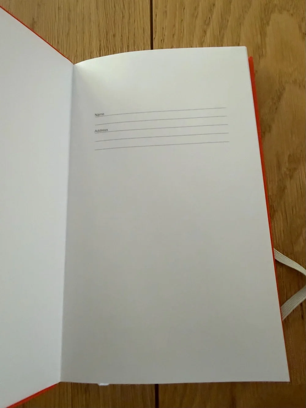 NWOT VOGEL Hardcover Notebook in Bright Orange with White Elastic